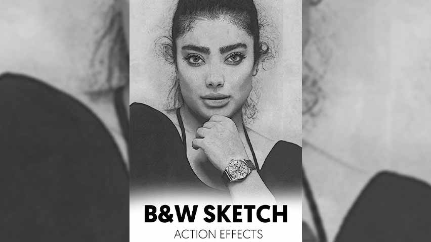دانلود اکشن فتوشاپ طرح مدادی Sketch Action Effects