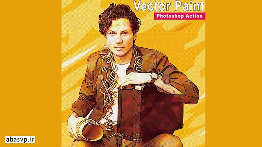 دانلود اکشن تبدیل عکس به وکتور Vector Photoshop Action