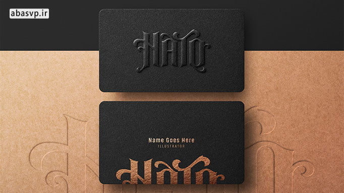 موکاپ کارت جدید ویزیت Black Business Card Mockup