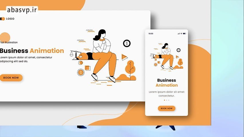 انیمیشن بازار مالی 2 finance flat concept